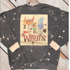 Bleached and sublimation Halloween sweatshirt